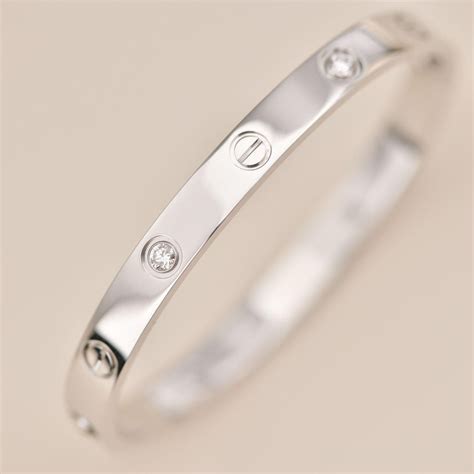 cartier love bracelet 4 diamonds white gold|17 750 cartier crd 094835.